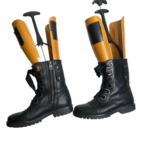 Zadig & Voltaire Joe Black Ankle Zip Combat Military Gothic Punk Boots Fit - Picture 7 of 16